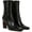 Black Leather, variant on Women's Briar Dress Ankle Bootie Chalk White Leather 10M