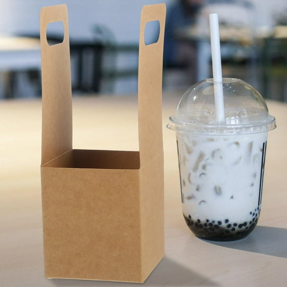 Raindrops 10pcs Paperboard Cup Holder for Drinks Single Coffee Cup Carrier Takeout Beverage Accessories