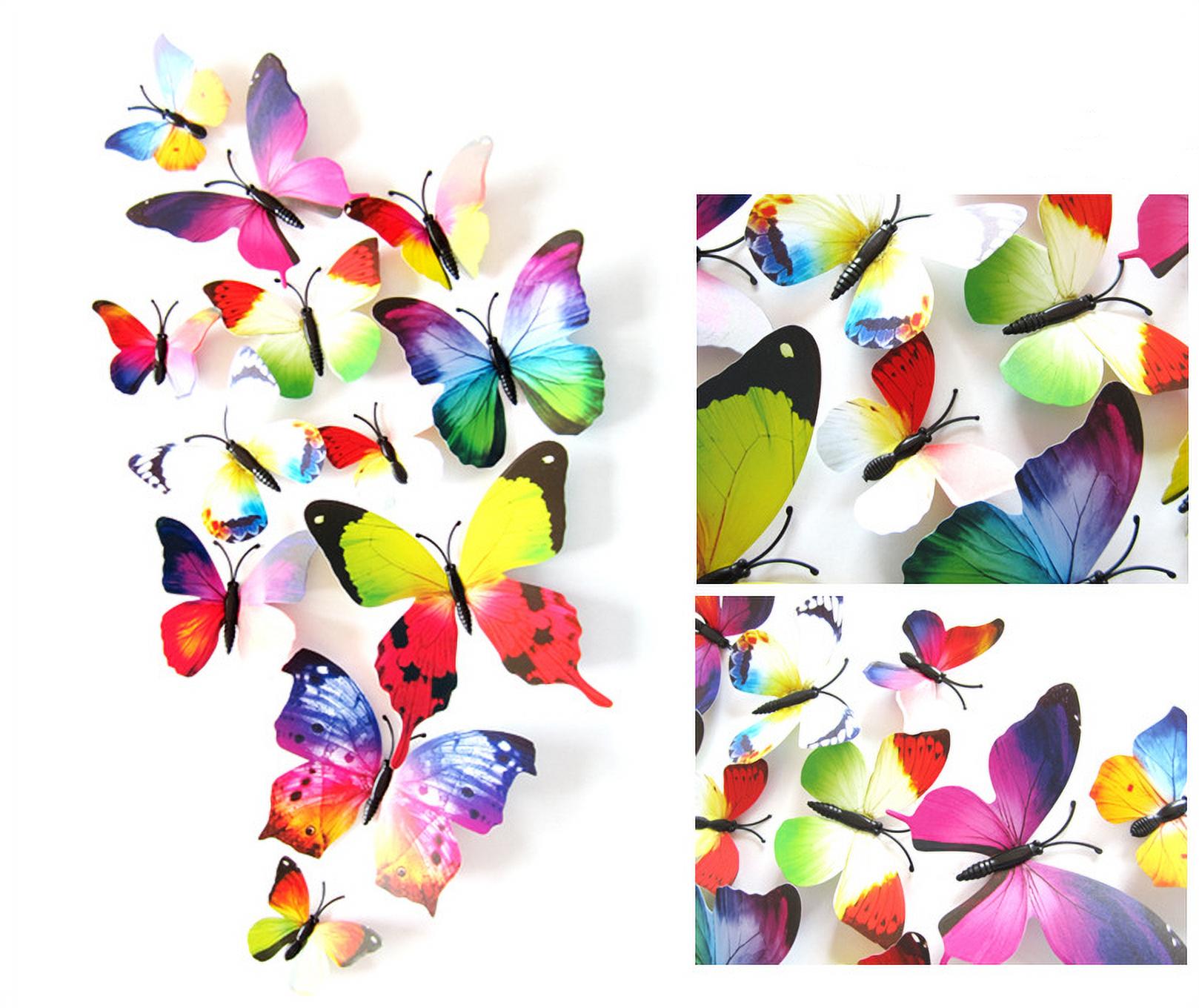 AUGIENB 12PCS Butterfly Wall Stickers Creative 3D Butterfly Wall