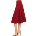thumbnail image 3 of Women's Flared Lightweight Elastic Midi A-line Skirt, 3 of 8