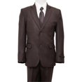 thumbnail image 1 of 2 Button Front Closure Interior Pick Stitching Boys Suits  Brown - 3, 1 of 1