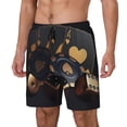thumbnail image 1 of Balery Casino Cards Poker Bañador para hombre, shorts de playa de secado rápido con entrepierna y forro de compresión-3X-Large, 1 of 6