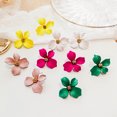 thumbnail image 3 of UDIYO 2Pcs Women Earrings Flower Shape Anti Rust Alloy Ear Studs Earrings Jewelry for Party, 3 of 7