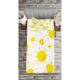 thumbnail image 3 of Ambesonne Yellow and White Quilted Bedspread Set 2 Pcs, Random Splash, Twin Size, Yellow White, 3 of 3