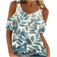 thumbnail image 1 of Blouses pour Femmes Blouses Décontractées à Manches Courtes et Col Rond, 1 of 1