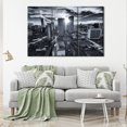 thumbnail image 2 of TISHIRON 3PCS Framed Canvas Wall Art Set,42"x28" Colorado City Skyline Canvas Art Decor, 2 of 7