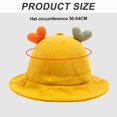 thumbnail image 2 of 50-54 cm Circunferencia de la cabeza Sombrero de bebé Sombrilla Protector solar Sombrero de lavabo Sombrero de pescador de amor Sombrero lindo para niños, naranja, 2 of 5