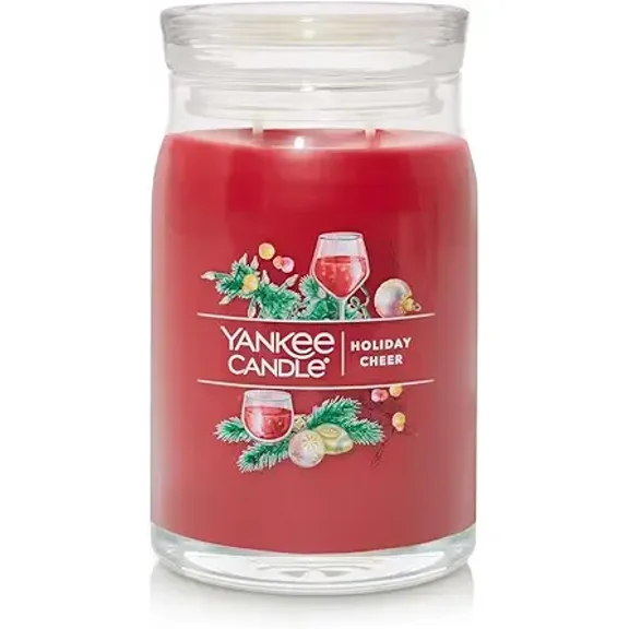 Yankee Candle Holiday Cheer Large 2-Wick Signature Jar Candle, 20 Ounces