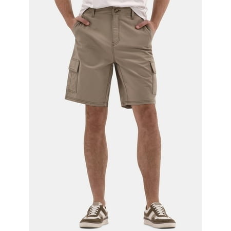 No Boundaries Men's & Big Men's Twill Long Cargo Shorts, 9" Inseam, Sizes XS-5XL