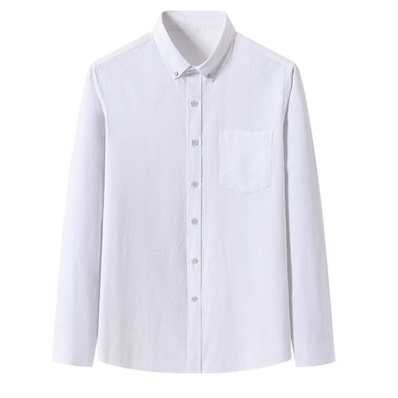 Awdenio Tshirts Shirts for Men Long Sleeve Dress Shirt Work Casual Button Down Shirts with Pocket