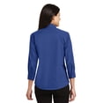 thumbnail image 2 of Port Authority Women's 3/4 Sleeves Open Collar Shirt, 2 of 2