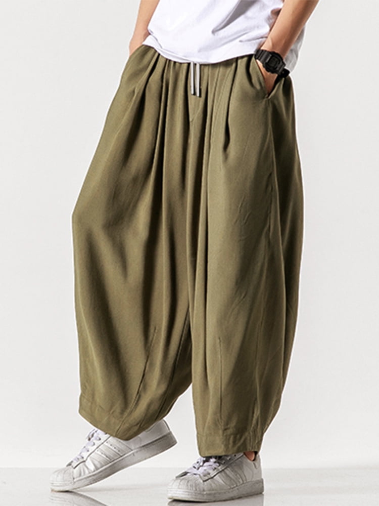 wide fit trousers mens