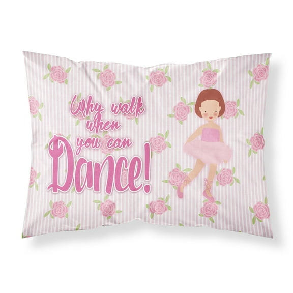 Ballet Red Short Hair Fabric Standard Pillowcase
