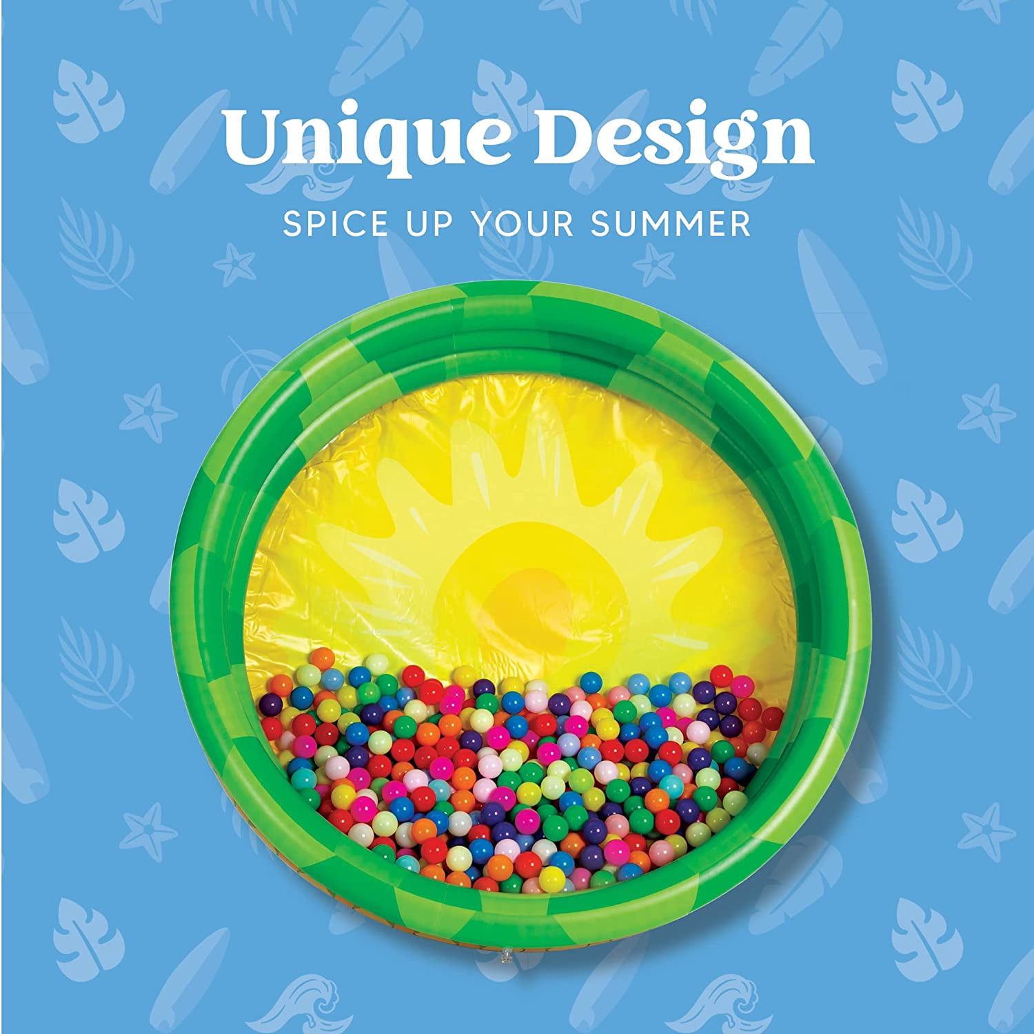 3 Pack Inflatable Kiddie Pools - Watermelon, Pineapple & Cupcake for Kids Indoor Outdoor Summer Fun