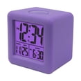 thumbnail image 2 of Sidaley Cubo de silicona Reloj 12/24 horas Gran pantalla LCD Pantalla LCD Luz nocturna Digital Electrónica, 2 of 6