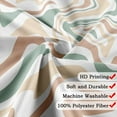 thumbnail image 4 of Aesthetic 70S Abstract Wavy Swirl Fabric Shower Curtain for Bathroom, Cute Pink Sage Green Pastel Vintage 2000s 90s 80s Retro Boho Minimal Teen Girls Restroom Decor Accessories with Hooks 72X72in, 4 of 6