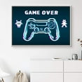 thumbnail image 3 of IDEA4WALL Framed Canvas Art Wall Decor Video Arcade Playstation Console and Game Over Pop Culture Media Illustrations Pop Art Modern Colorful for Dorm Home Office - 16"x24", 3 of 4