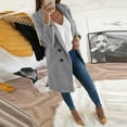 thumbnail image 2 of Vedolay Women's Cropped Cardigan Lightweight Casual Open Front Blazer Jacket with Pockets Grey,4XL, 2 of 5