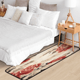 thumbnail image 5 of CURLYOOT Vintage Flower Japanese Runner Rug 2'x6' Washable Kitchen Runner Rug Indoor Non Slip Laundry Rugs Floor Carpet for Hallway Kitchen Entryway Bedroom Living Room, 5 of 9