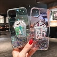 thumbnail image 2 of Funda de teléfono de silicona suave con purpurina dinámica de dibujos animados para Samsung Galaxy S20 FE S23 S21 S22 S10 Plus S9 S8 Note 20 U, cubierta líquida Fivean unisex, 2 of 2