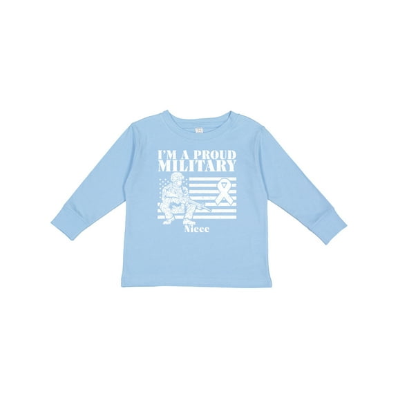 Inktastic Proud Military Niece Red Friday Girls Long Sleeve Toddler T-Shirt