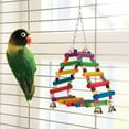 thumbnail image 3 of Bird Climbing Ladder,Wooden Colourful Beads Triangle Bird Triangle Ladder Bird Swing Cutting-Edge Features, 3 of 10