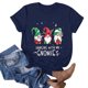 thumbnail image 1 of Puntoco Blusa de manga corta con estampado de moda para mujer, divertida camiseta de cuello redondo, 1 of 3