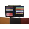 thumbnail image 2 of Mens Genuine Leather Bifold Wallet Slim Hipster Cowhide Credit Card and ID 2502 CF, 2 of 43
