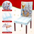 thumbnail image 2 of Fall Chair Covers Set of 6, Removable Thanksgiving Washable Dining Protector with Turkey, Pumpkin, Maple Leaves, Hotel and Holiday Party Decoration(Light Blue,Snow), 2 of 6
