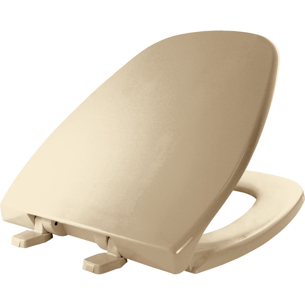 Bemis 1240200 000 Round Plastic Toilet Seat in White fits Eljer Emblem with Top-Tite Hinge