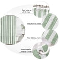 thumbnail image 3 of Green Stripes Bathroom Shower Curtains with 12 Hooks Polyester Waterproof Shower Curtain for Stalls and Bathtubs Vintage Geometric Lines Farmhouse Country Decorative Bathroom Curtain 72x72 Inches, 3 of 9