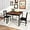 Brown & Black, variant on GOFLAME 3-Piece Dining Table Set for 2, Wooden Square Kitchen Table with 2 Upholstered Chairs, Space-Saving Dining Room Furniture Set for Dining Room, Breakfast Nook, Small Space, Brown & Black