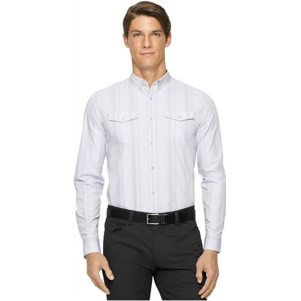 Shirts Camisa Calvin Klein Hombre Blanca Camisa De Hombre Slim Fit