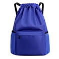 thumbnail image 1 of Mochila de Bolsillo con CordóN Bolsa de Viaje con CordóN Bolsa de Deporte de Fitness para Mujeres Hombres Azul, 1 of 5