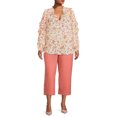 thumbnail image 2 of Terra & Sky Women's Plus Size Pull-On Wide-Leg Cropped Pants, 2 of 5