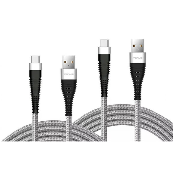 Fast Charge 6ft and 10ft Long USB-C Cables for Galaxy S23 FE - TYPE-C Cord Power Wire Data Sync Braided High Speed Compatible With Samsung Galaxy S23 FE