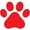 Red Paw Dog, variant on FINCIBO 3" x 3" Vinyl Decor Decal Sticker Removable For Notebook, Ipad, Car - Hot Pink Paw Dog