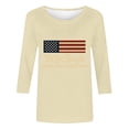 thumbnail image 4 of MEICHEN 250 Anniversary USA Shirt Womens 250th 3/4 Sleeve Flag Graphic American Patriotic Wear Birthday T Shirt, 4 of 4