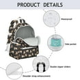 thumbnail image 4 of Bulldog Dog and Footprints Backpack for School,Cute School Bag,Schoolbag with Adjustable Shoulder Straps & Padded Back,13.4"x11"x4.7", 4 of 6