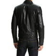 thumbnail image 2 of New Men Motorcycle Lambskin Leather Black Jacket Coat Size XS S M L XL A264, 2 of 3