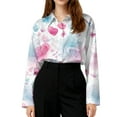 thumbnail image 4 of Fgvctg Valentine's Day Button Down Shirt for Women Long Sleeve Cotton Blouses Soft Date Day Love Heart Print Shirts Plus Size Collared Business Casual Outfits White 2XL, 4 of 5