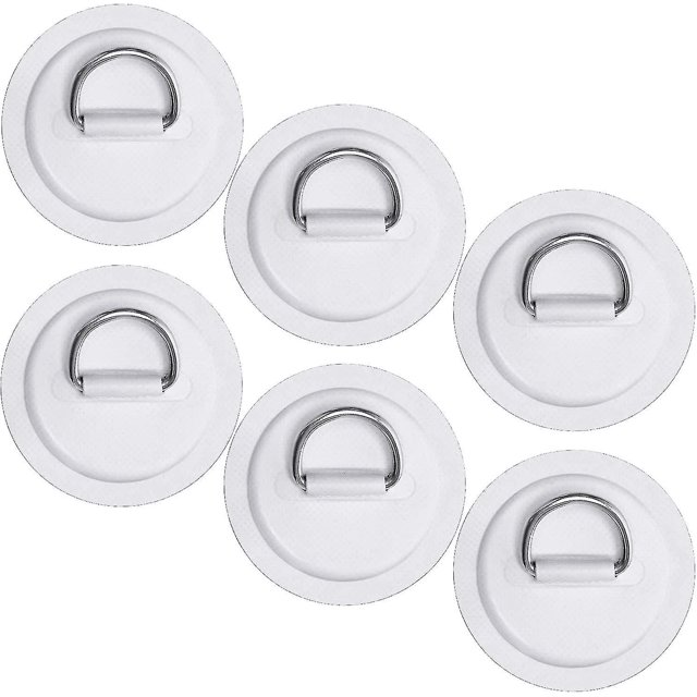 Paquete de 6 parches de anillo en D de acero inoxidable Sailing para bote inflable Kayak bote Sup