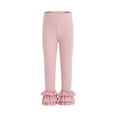 thumbnail image 6 of breaise Girls' Ruffle Pants Little Girls Dance Yoga Leggings Elastic Waist Stretchy Full Length Pants 3-12 Years, 6 of 10