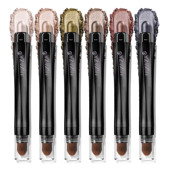 6PCS Cream Eyeshadow Stick Makeup Sets, Metallic And Matte Shimmer Eye Shadow Eye Brightener Stick Pencil Crayon, A12-Neutral Khaki
