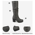 thumbnail image 5 of BURUDANI Women's Chunky Heel Knee High Boots CHAI-1, 5 of 5