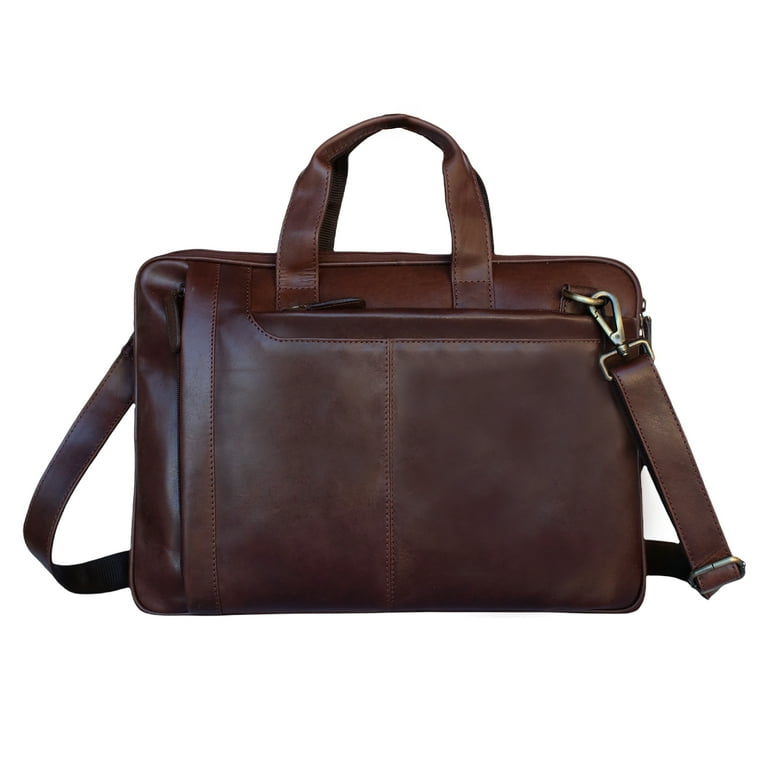 Luxury Leather Satchel Briefcase for Men