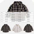 thumbnail image 3 of JUMEYU Toddler Button Down Shirt Boy's Flannel Plaid Shirt Long Sleeve Button Down Shirt Lapel Shacket Fall Fashion Jacket 1T 2T (Black,1-2 Years), 3 of 9