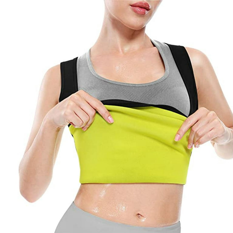 Lilvigor Women Sauna Shaper Vest Thermo Sweat Shapewear Tank Top Slimming  Vest Waist Trainer Corset Gym Fitness Hot Workout Zipper Shirt