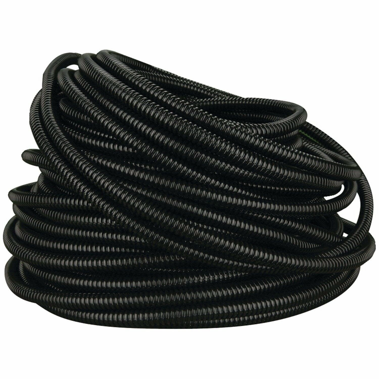 NEW HIGH QUALITY 1/4" SPLIT LOOM WIRE TUBING 100 FEET IN BLACK RIBBED