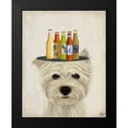 thumbnail image 2 of Fab Funky 12x14 Black Modern Framed Museum Art Print Titled - West Highland Terrier Beer Lover, 2 of 5